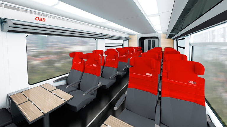 ÖBB Cityjet seats in front