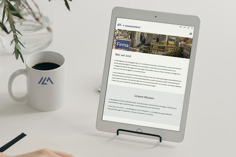 IL Management Webseite Tablet